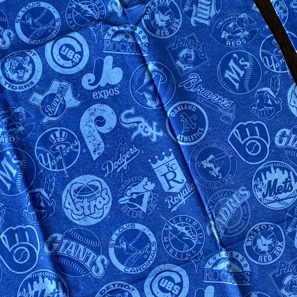 Vintage 90’s MLB Baseball Curtains Fabric - Picture 12 of 15